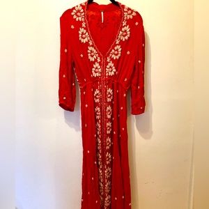 Red midi-maxi Free People dress